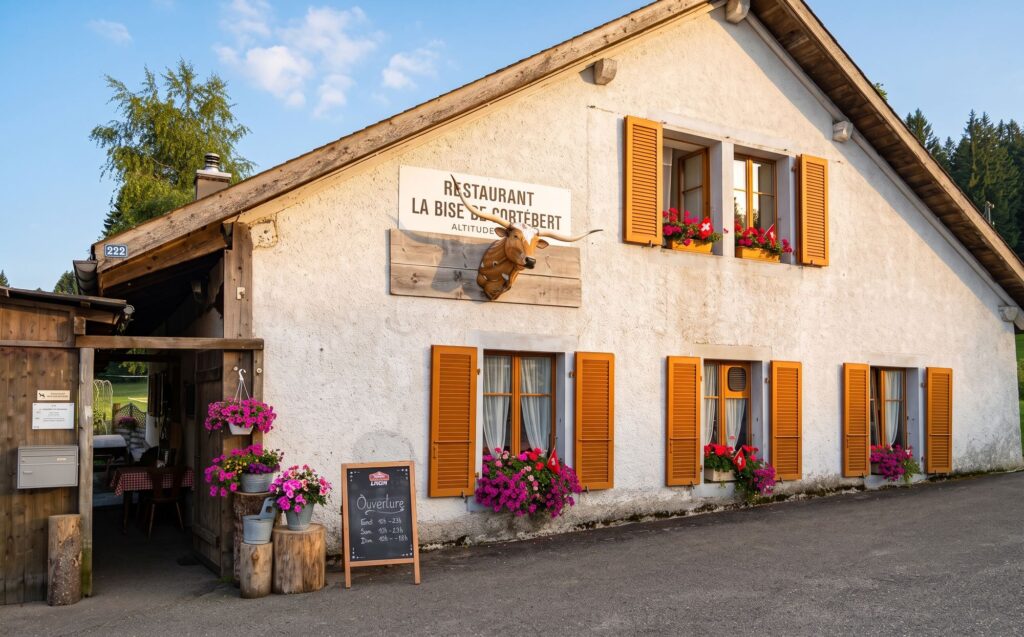 Le restaurant de La Bise de Cortébert, métairie de la bourgeoisie
